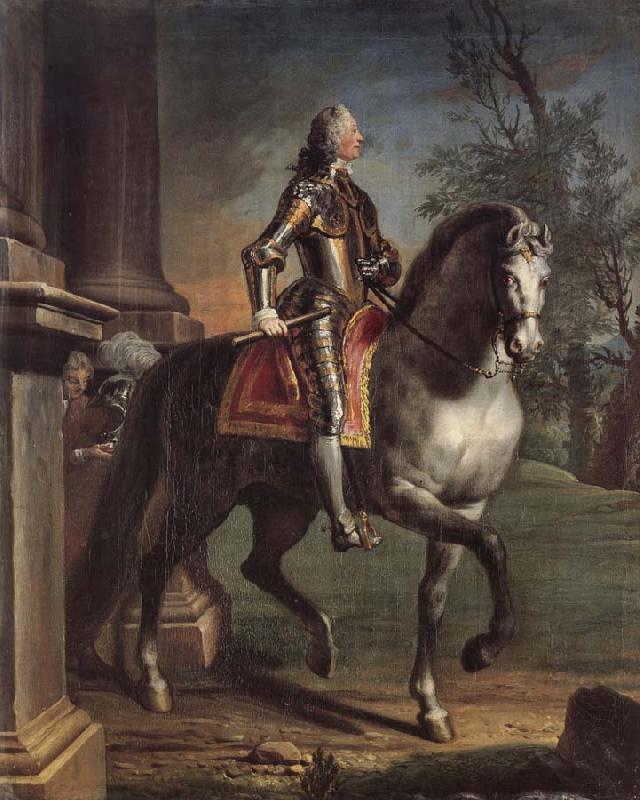 Joseph Highmore Equestrian portrait of King George II oil painting image